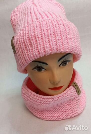 Комплект шапка и снуд для девочки