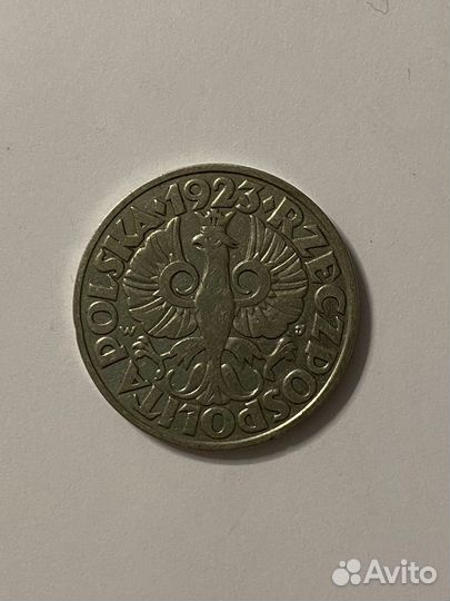 Монета. Польша 50 грошей (groszy) 1923 г