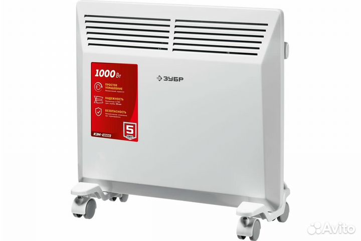 Электрический конвектор зубр 1,0кВт