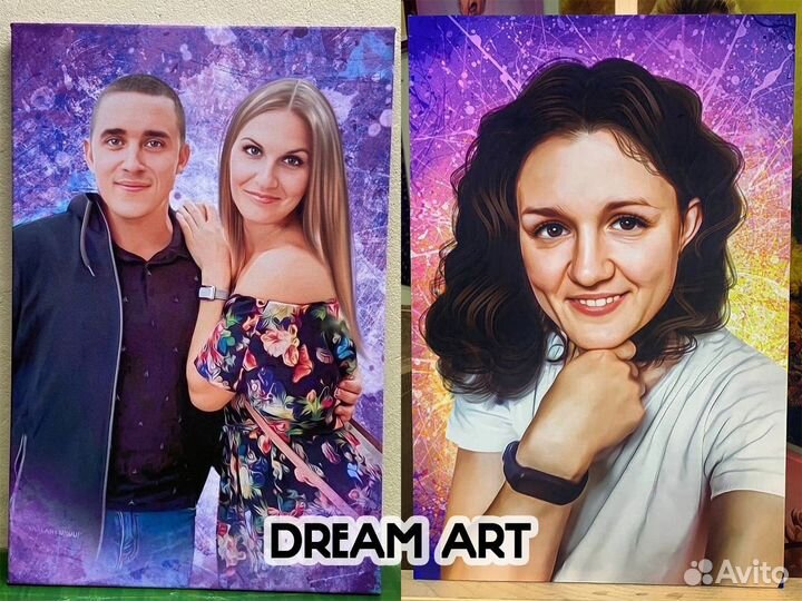 Портрет на холсте по фото на заказ Кемерово