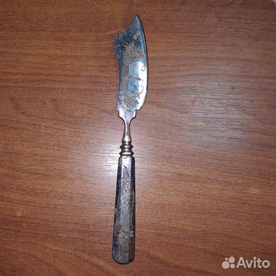 Антиквариат златоустовский.Гравюра.Нож Икра