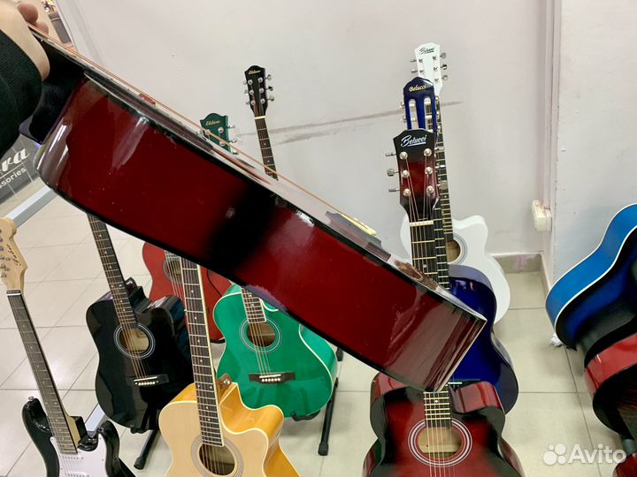 Акустическая гитара + чехол + доставка
