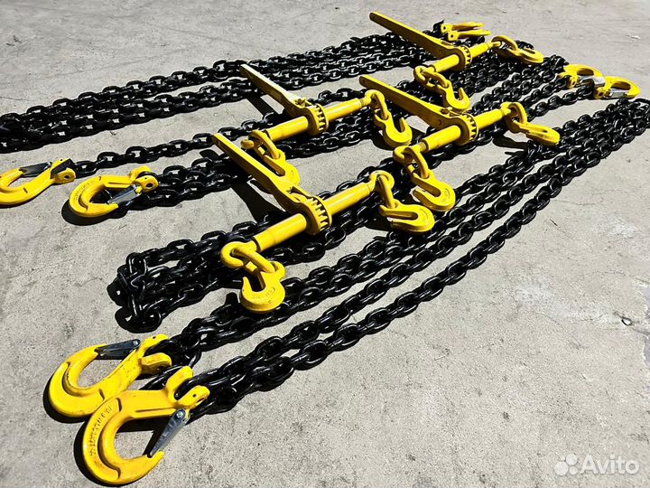 Крепежные цепи на трал 10мм 3м крюк-крюк