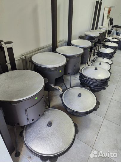 Казан печь под казан с трубой сталь 2-3 мм