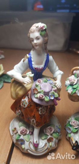 Немецкая винтажная,фарфоровая пара