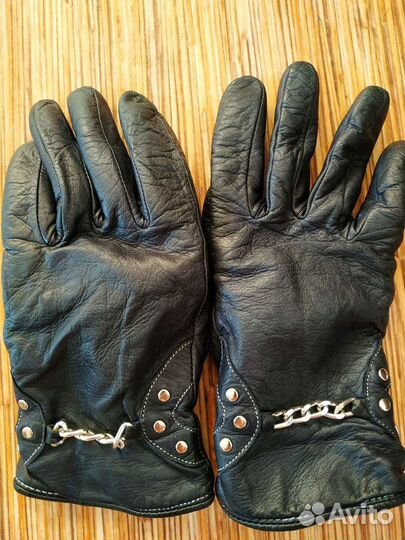 Перчатки женские кожаные
