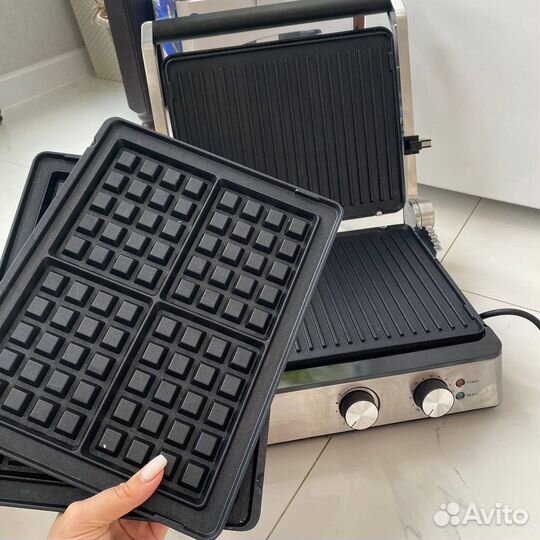Электрогриль новый мощный вафельница