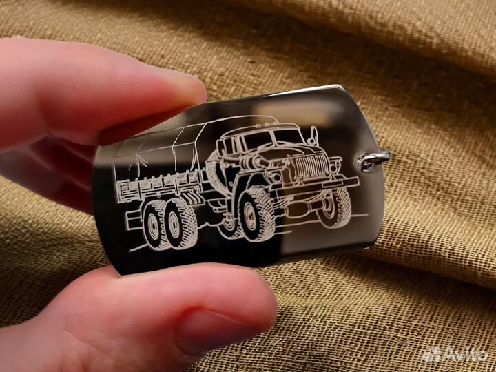 Жетон армейский 3D. Гравировка на жетонах