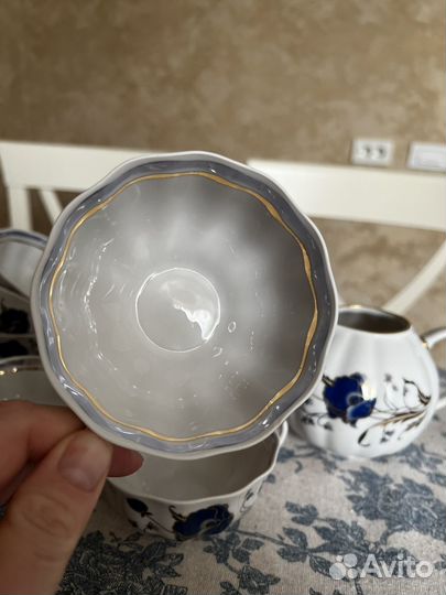 Сервиз чайный Дулево синий мак