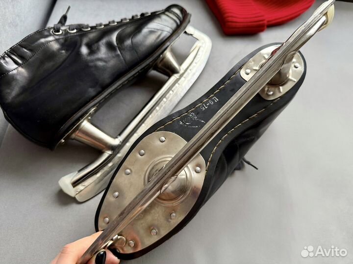 Мужские коньки СССР 45 р кожа утепленные