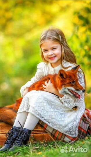 Фотосессия осенняя семейный фотодень с лисой