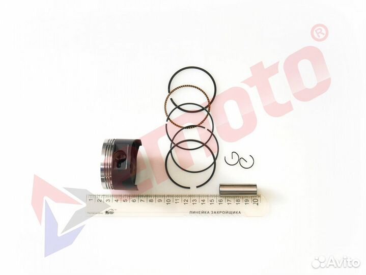 Поршневой комплект 4Т 157QMJ D57.4 р15мм (с тефлон