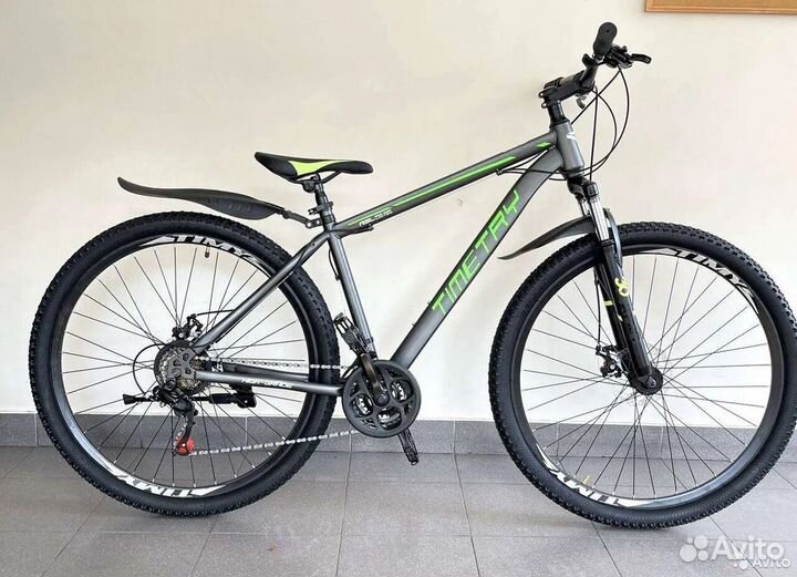 Скоростной велосипед Серый-зеленый новый