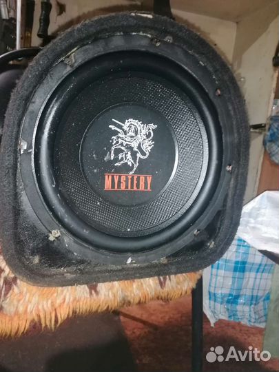 Сабвуфер mistery со встроенным усилителем для авто