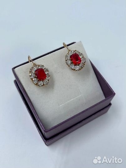 Золотые сережки СССР 583 пробы