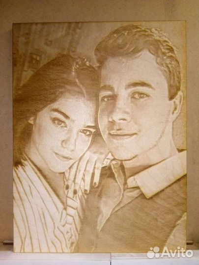 Фото на фанере гравировка