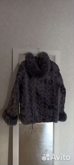 Шубка норка голубая 46,48 размер