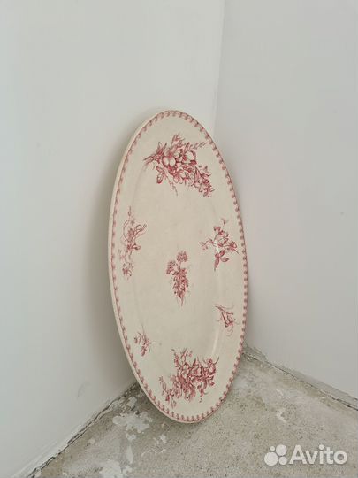 Блюдо антикварное Sarreguemines