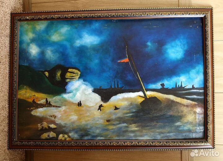 Картина маслом, 60х90см,жёсткий картон, 1992г