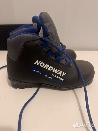 Лыжные ботинки nordway 36 лыжи 150 комплект