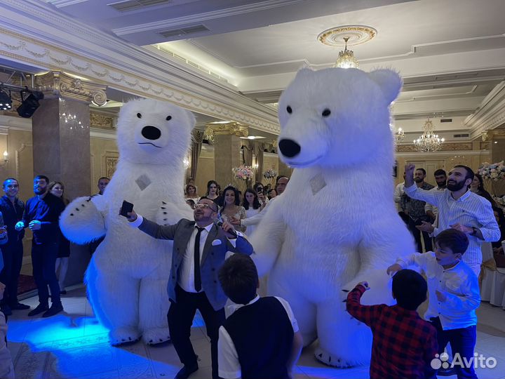 Ростовая кукла.Белый медведь.Поздравление.Подарок