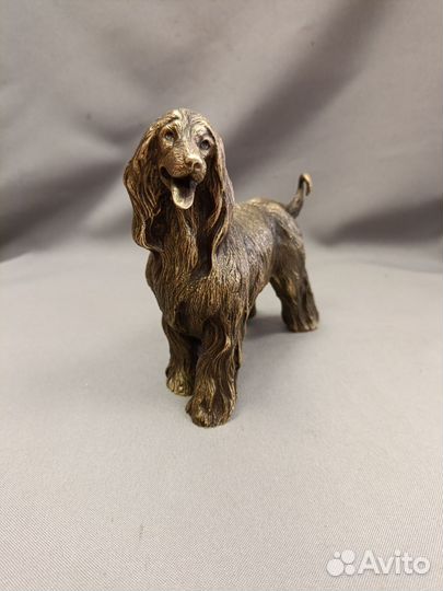 Бронзовая статуэтка Собака Афганская борзая