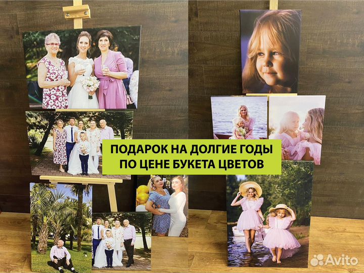 Портрет по фото на заказ. Печать на холсте. СПб