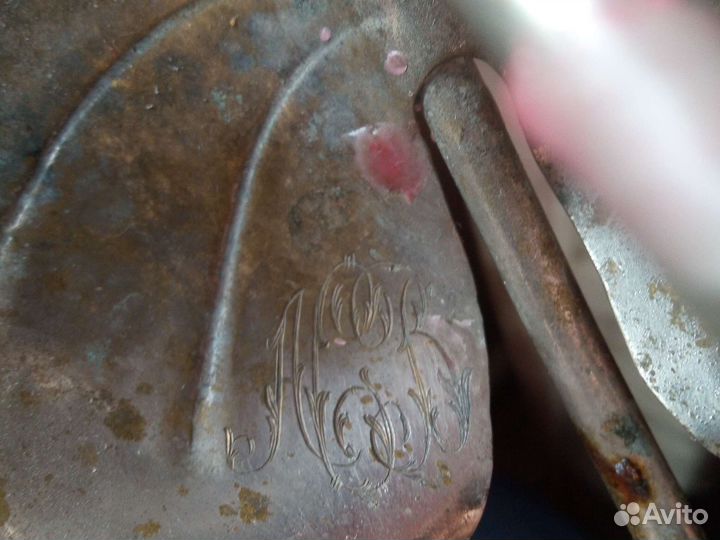 Старинный латунный подсвечник