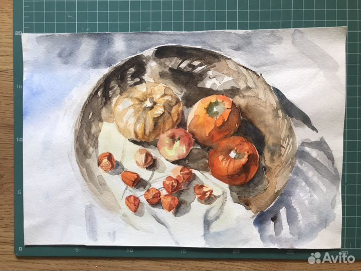 Картина акварелью А4