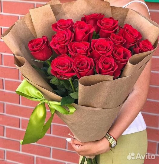 Букет 25 красных роз Букет