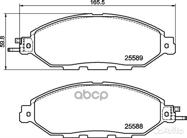 Колодки тормозные дисковые перед 302321;PA