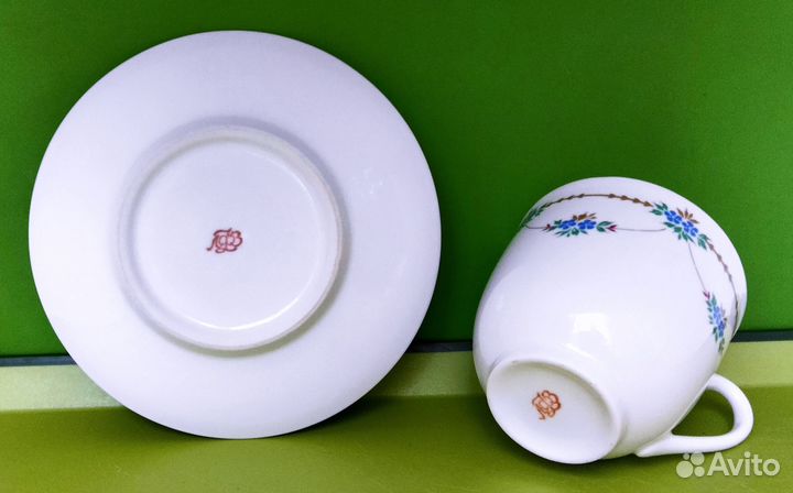 Кофейная пара лфз костяной фарфор