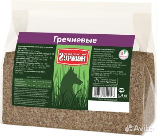 Четвероногий Гурман Каша для собак Хлопья гречневы