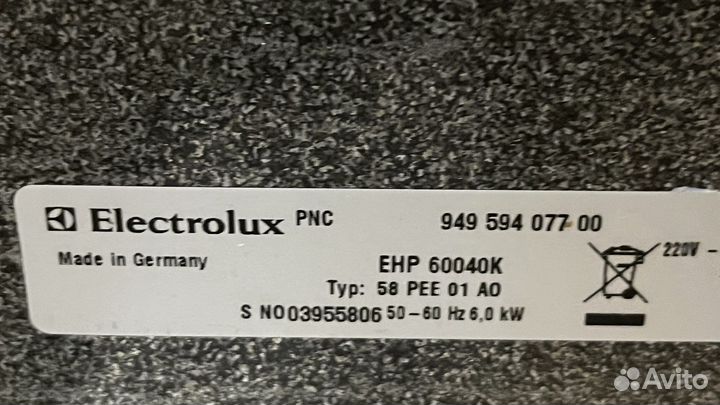 Варочная панель бу Electrolux EHP 60040K бу