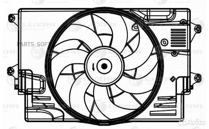 Вентилятор двигателя KIA Seltos (19) 1.6i (с кожух