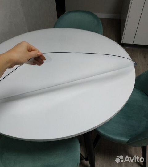 Жидкое стекло скатерть пленка круглая Силикон пвх