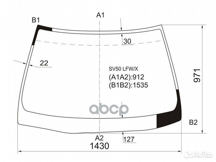 Стекло лобовое toyota vista ardeo V5 4/5D 98