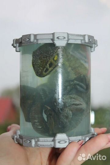 Диорама динозавр раптор в эпоксидной смоле