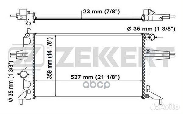 Радиатор охл. дв. Opel Astra G 98- Zafira A 99