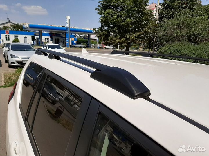 Рейлинги на крышу Toyota Land Cruiser Prado черные