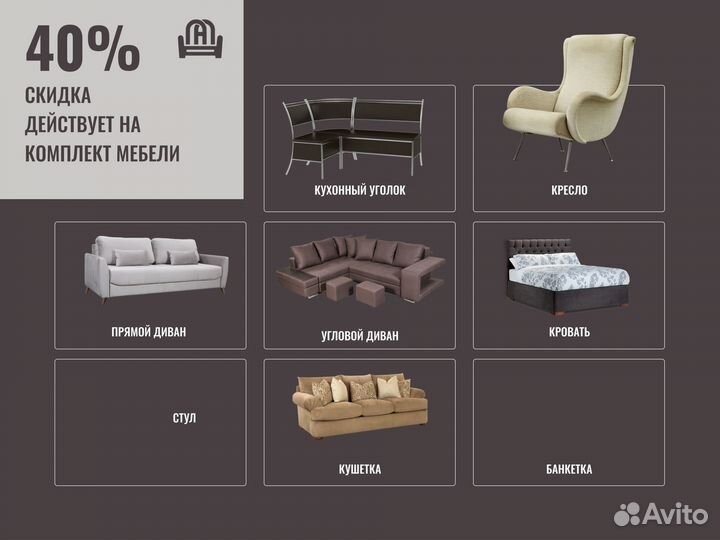 Перетяжка/обивка/ реставрация мебели/расчет онлайн