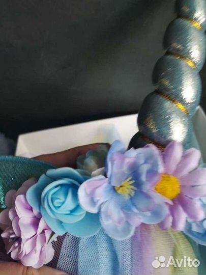 Ободок Единорожка с фатой новый Маленькая Леди