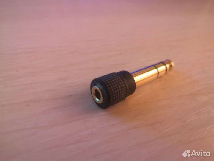 Переходник стерео Джек на мини Джек 3.5 позолота