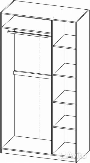 Шкаф для одежды трехдверный Тодален (Пегас), IKEA