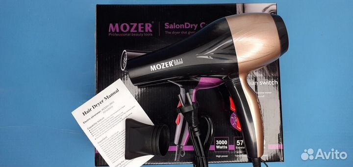 Фен Mozer для Сушки и Укладки волос Новый