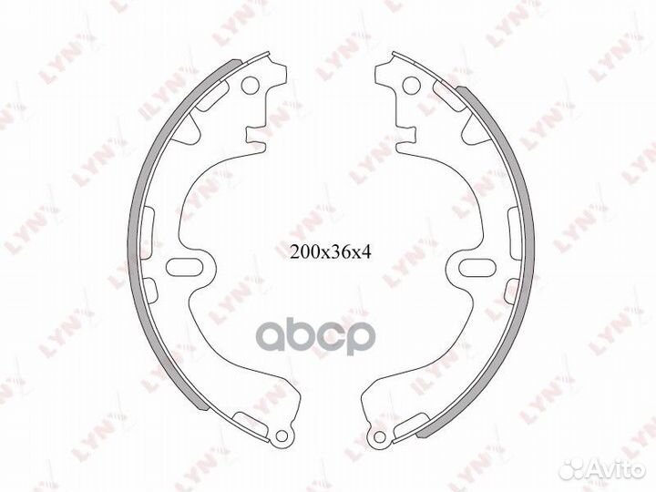 Колодки тормозные барабанные зад 1,151 BS75