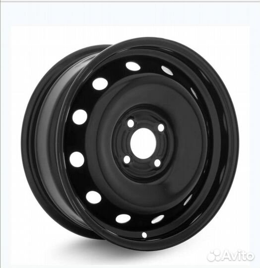 Диск штамп. Чёрный глянец R15 Logan/Vesta/ 