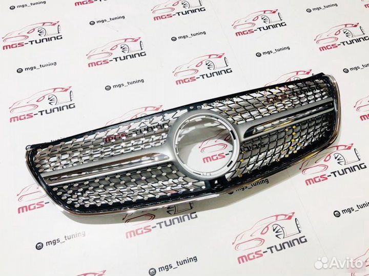 Решетка Mercedes V-Class Diamond Silver П/К 14-н.в
