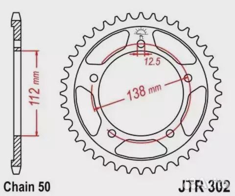 Звезда ведомая JTR302 39