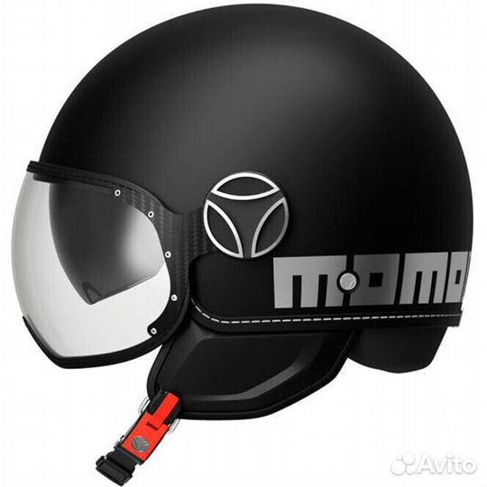 Momo Design fgtr EVO Mono Jet Motorcycle Мотошлем Matt Black Silver